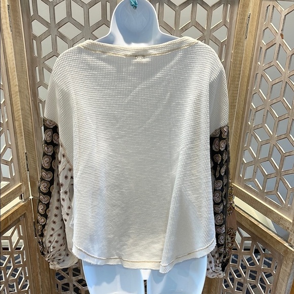 Free People Blossom Paisley Balloon Sleeve Therm - Picture 12 of 16